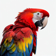 Scarlet Macaw Created Witch Generative AI Technology