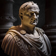 Roman empire. Roman emperor Vespasian (69–79 CE). Created with Generative AI technology.