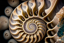 Close Up Of A Shell Intricate, Technology, Science, Generative AI