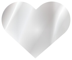Wall Mural - metal heart icon for valentines day, white day, mothers day, fathers day, birthday, celebration