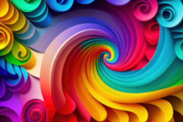 Sticker - Swirling rainbow color gradient for vibrant designs