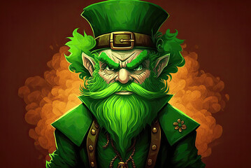 St Patricks day leprechaun. generative ai