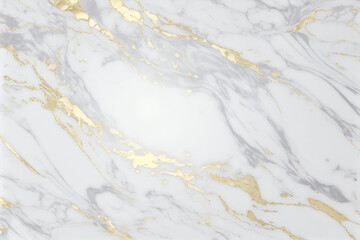 Wall Mural - White and gold marble texture. AI	