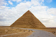 The Pyramid of  Chephren, archaeological landmark in Giza, Egypt, Africa