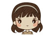 © Areerat - Cute girl cartoon style on transparent background. generative ai