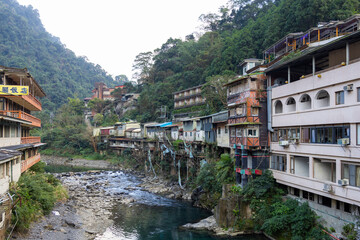 Canvas Print - Wulai old street in Taiwan