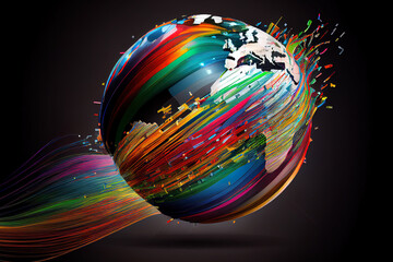 Wall Mural - best internet concept of global business. generative ai