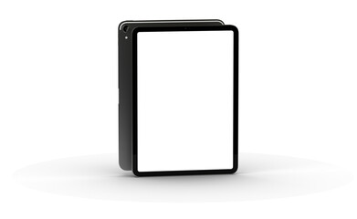 Wall Mural - Photo 3D brandless tablet with empty screen isolated