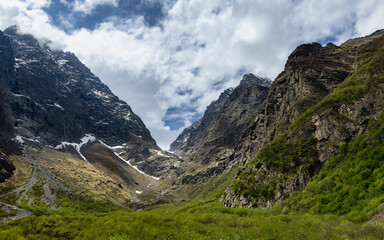 landscape in the mountains ossetia