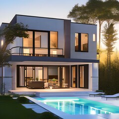 Wall Mural - A spacious and modern home with an open floor plan and plenty of natural light 2_SwinIRGenerative AI