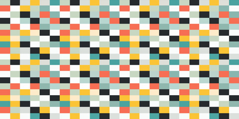 Poster - Simple and beautiful tiles made of rectangles. The tile can be seamless, used for printing on various surfaces.