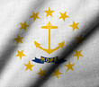 3D Flag of Rhode Island waving