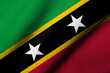 3D Flag of Saint Kitts and Nevis waving