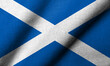 3D Flag of Scotland waving