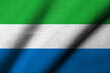3D Flag of Sierra Leone waving