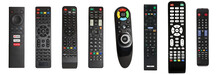 Tv Remote Controller Sets And Collection, Png Isolated Background