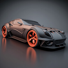 Wall Mural - A 3d illustration of a sports car has been created. - Generative AI