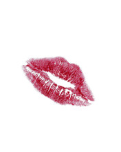 Isolating The Imprint Of Lips On A Transparent Background