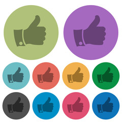 Sticker - Thumbs up color darker flat icons