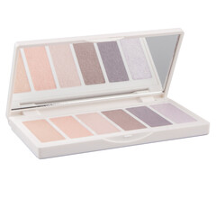 Wall Mural - Eyeshadow palette in a case isolated on a white background.