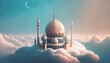 © Lutfi - beautiful mosque in the clouds Generative AI