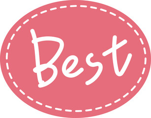 Wall Mural - best handwritten creative lettering placed on a red circle pattern