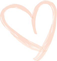 Wall Mural - heart pattern in hand drawn style with watercolor brushes