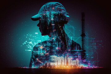 Oil gas industry business. Created with generative Ai technology