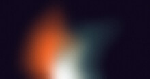 Dark Color Gradient Background, Grainy Gradient Luminous Color Splash Wave, Abstract Noise Texture Gradient, Orange White Black Wide Banner