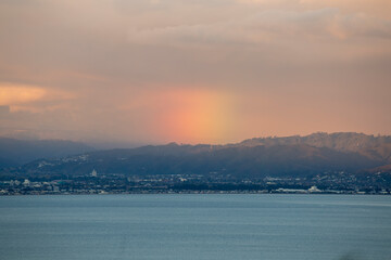 Wall Mural - Beautiful rainbow in Wellington, New Zealand