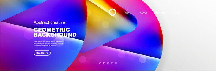 Wall Mural - Abstract background for your landing page design. Web page for website or mobile app wallpaper