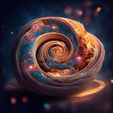 Spiral Galaxy In Space, Generative Ai