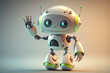 © ImaginaryInspiration - cute artificial intelligence smart and mini robot, Cute Robot, Wall e robot, hands up