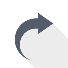 Leinwandbilder - Right arrow vector icon, next concept flat design illustration