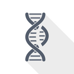 Poster - DNA vector icon, biotechnology concept flat design illustration