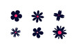 set of flowers, flower shape , flower art, flower vector