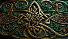 Motif Celtique, Arrière Plan Triskell Pattern, Généré Par IA