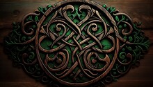 Motif Celtique, Arrière Plan Triskell Pattern, Généré Par IA