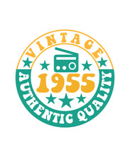 VINTAGE 1955 AUTHENTIC QUALITY SVG