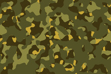 Camouflage Texture With Yellow Brown Colour