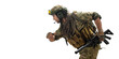 © Stavros - Side view of a running professional mercenary soldier.