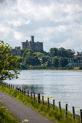 Wall Mural - Warkworth Castle from across the River Coquet, close to Amble in Northumberland, UK