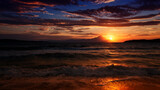 Fototapeta  - sunset at the beach