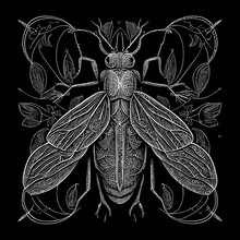 The Death's Head Moth Illustration In Line Art Is A Strikingly Beautiful And Intricate Representation Of This Iconic Species, Capturing Its Unique Features And Patterns With Precise Lines And Shading