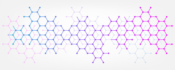 Wall Mural - hexagon abstract background image communication network concept