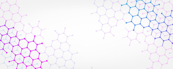 Wall Mural - hexagonal abstract background image communication network technology concept