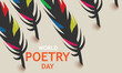 World Poetry Day. Holiday concept. Template for background, banner, card, poster