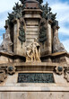 Detailfoto, Der Mirador de Colom , Sockel am Columbusdenkmal, Barcelona, Katalonien, Spanien