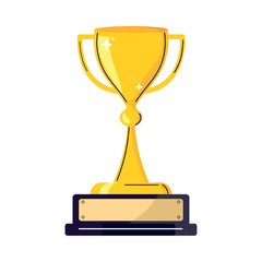 Sticker - golden trophy cup award