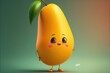 a cute adorable mandarins character 3D Illustration isolated on a solid background with a studio setup in a children-friendly cartoon animation style	
